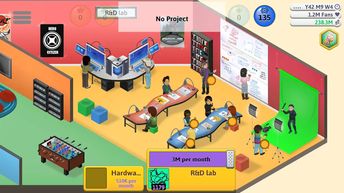 Ekran wyboru tematu w grze Game Dev Tycoon